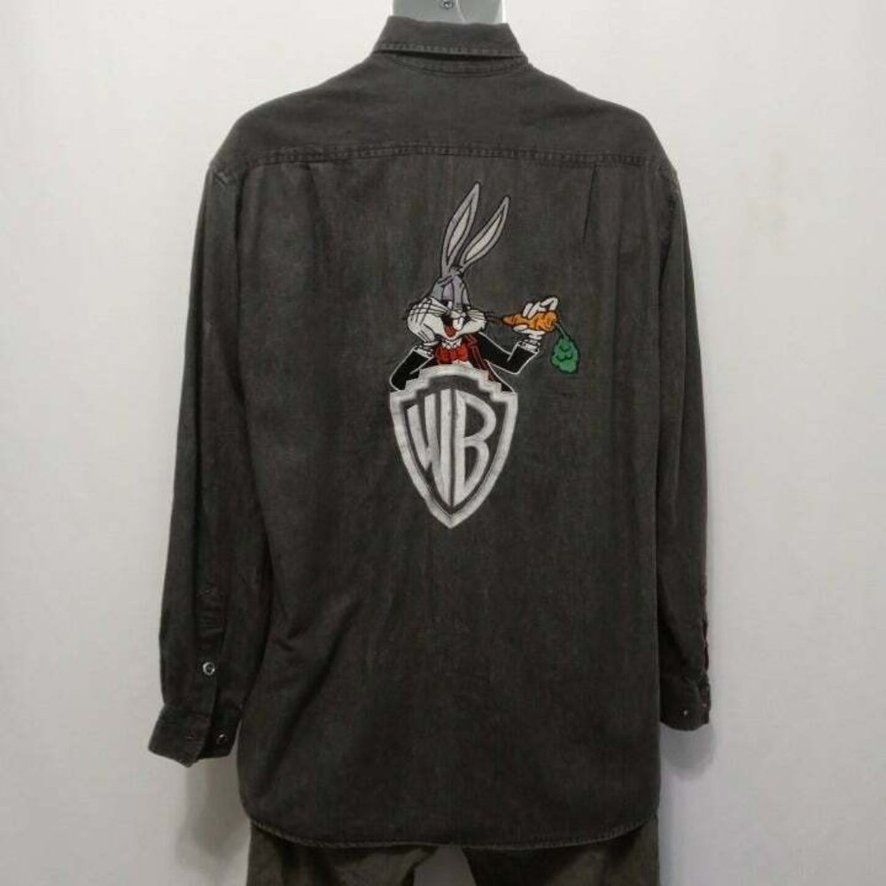 Looney Tunes Denim Shirt Vintage 1991 size S/M